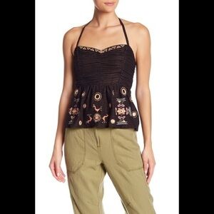 NWT Free People Sweet Safari Halter Top Sz XS